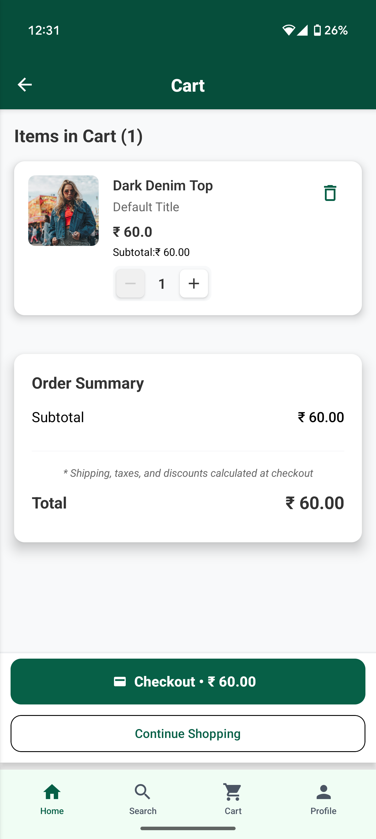 Checkout Process